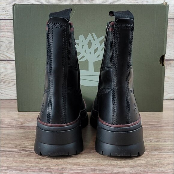 NEW Timberland Malynn Boots Women's Size 6.5 Chelsea Chunky Leather Biker Moto - Picture 7 of 9